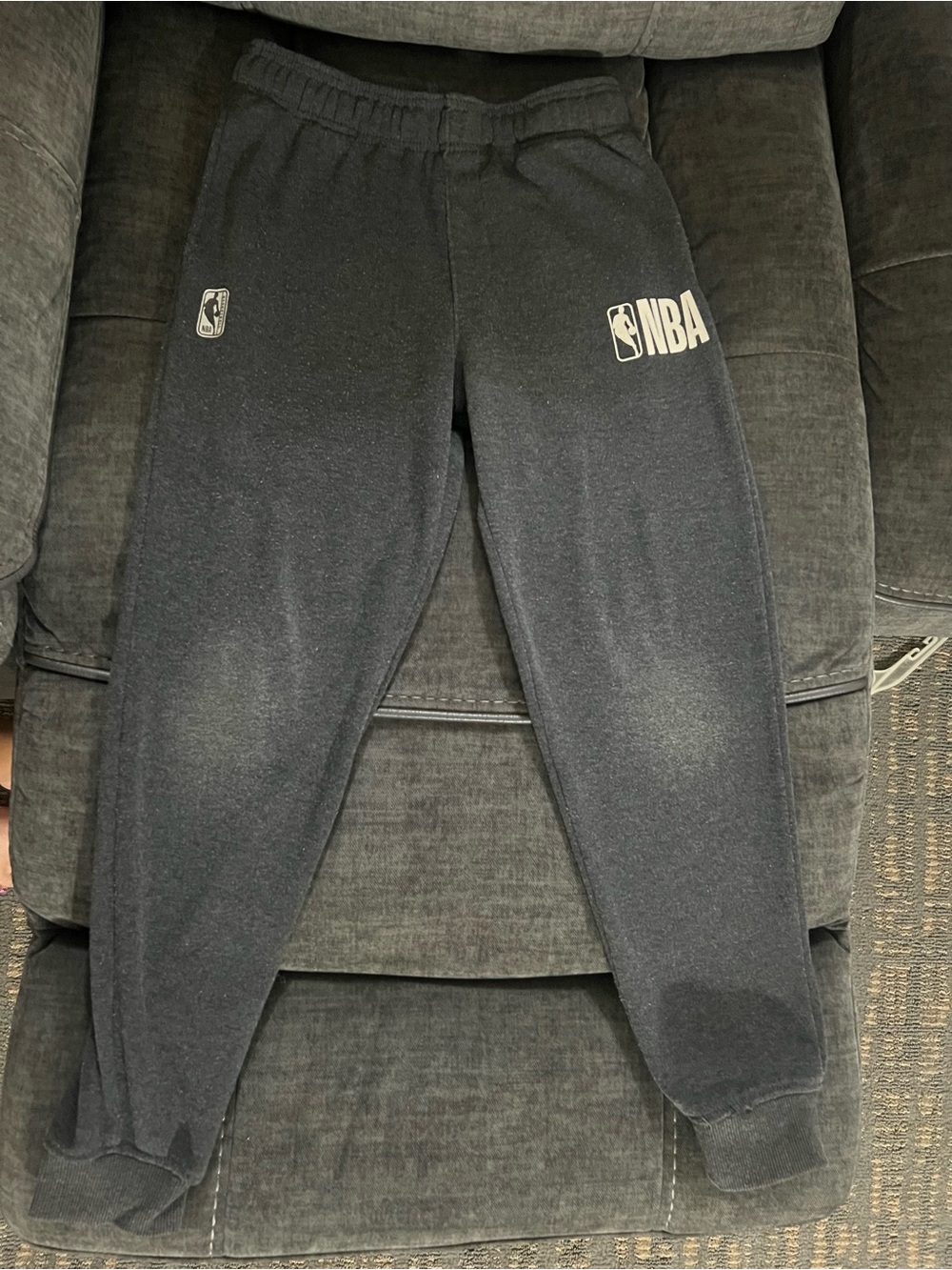 NBA Kids Charcoal/Black Sweatpants with Logo